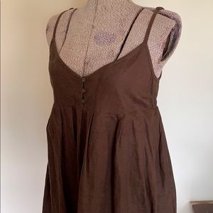 Old Navy Brown Linen Sundress
